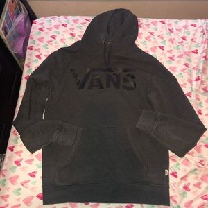 Dark Grey/ Black vans hoodie good condition
